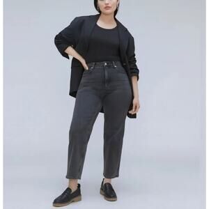 Everlane The Curvy Way High Jean Black Size 26 Ankle High Waisted Organic Cotton